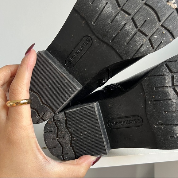 Denver Hayes Black Leather Tall Boots - Picture 6 of 10